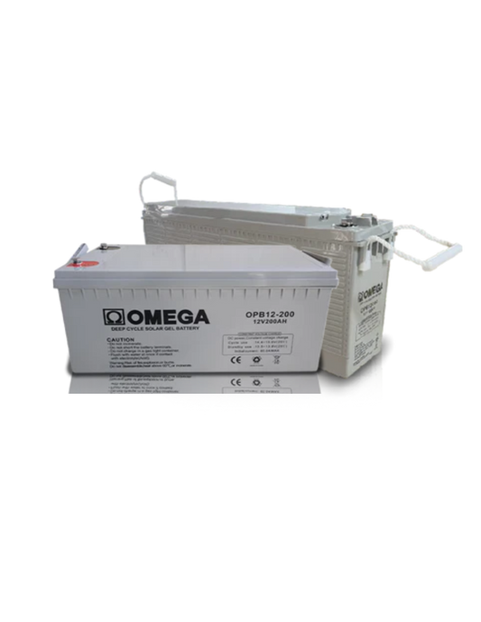 OMEGA 12v 200ah Solar Gel battery OPB12-200
