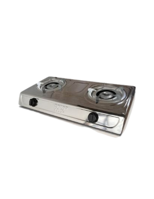 Omega  G002  Stainless Steel Body Two Burner Gas Stove