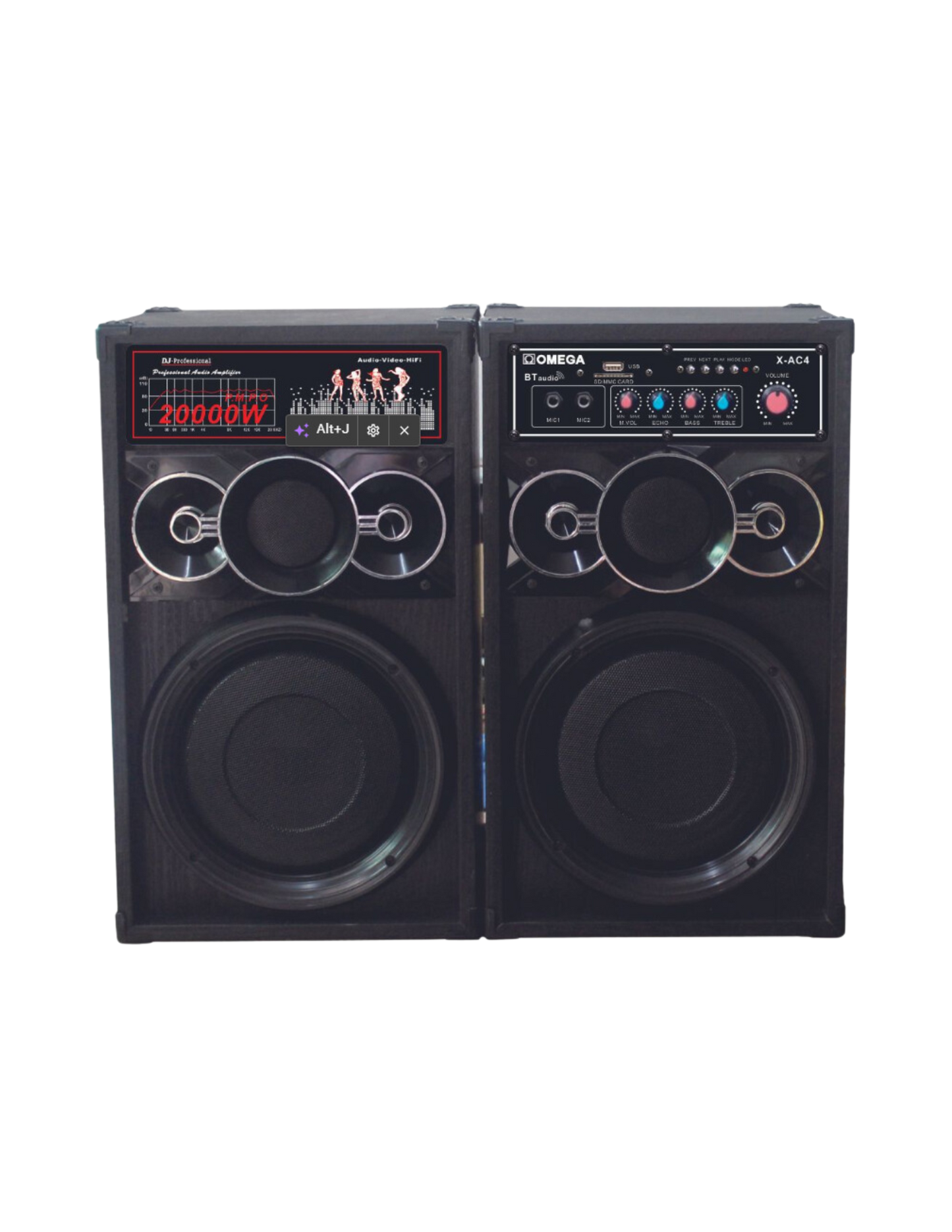 Omega 8" Boombox Bluetooth Party Speaker X-AC4