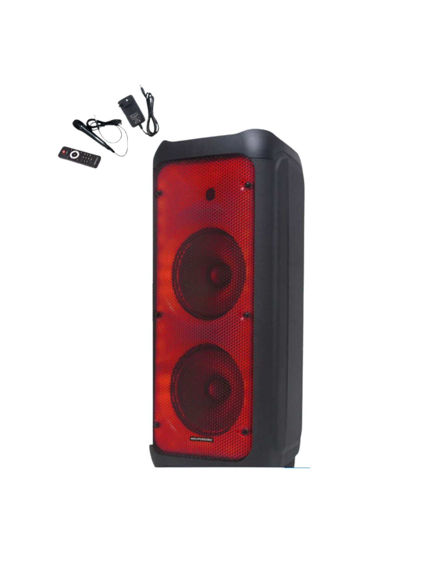Supersonic 8" Portable Karaoke Speaker with Mic+Remote SPK-68A
